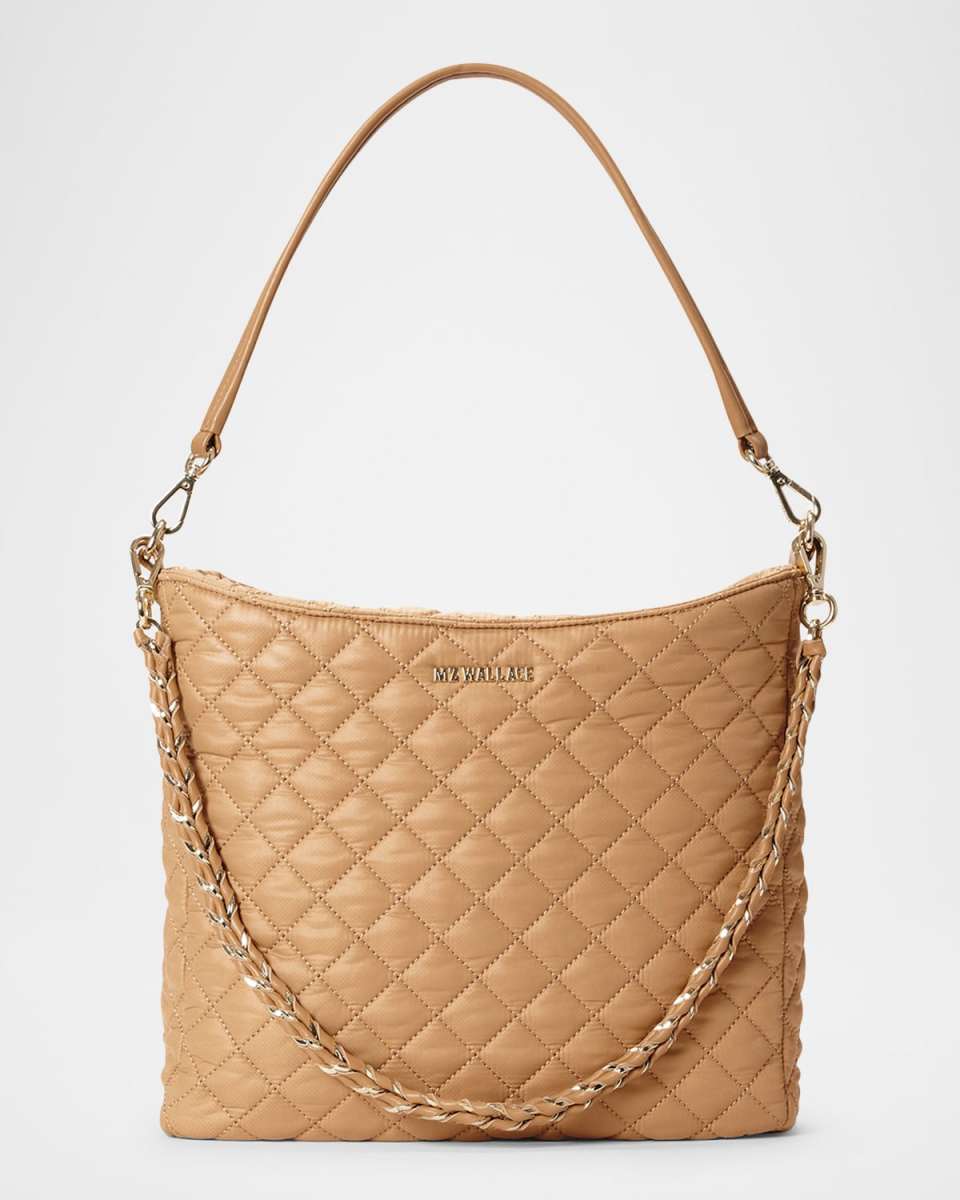 Crosby Quilted Nylon Hobo Bag